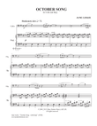 OCTOBER SONG - for Cello and Harp - by Jane Leslie