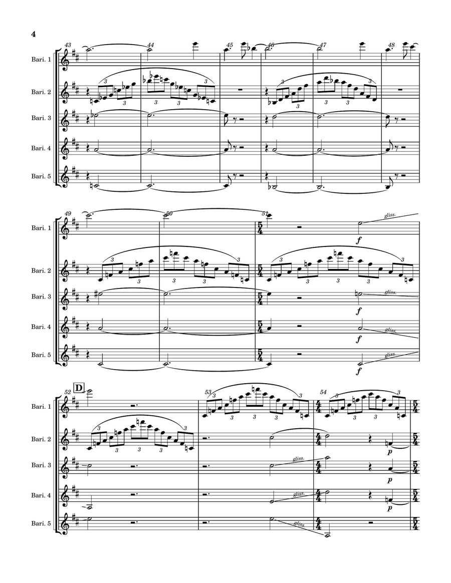 Snowy Peaks Saxophone Quintet - Digital Sheet Music page 4