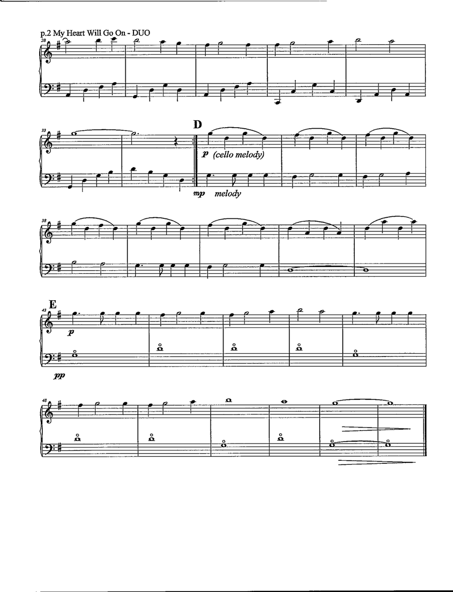 My Heart Will Go On (Love Theme From 'titanic') String Duet scores gallery preview page 3