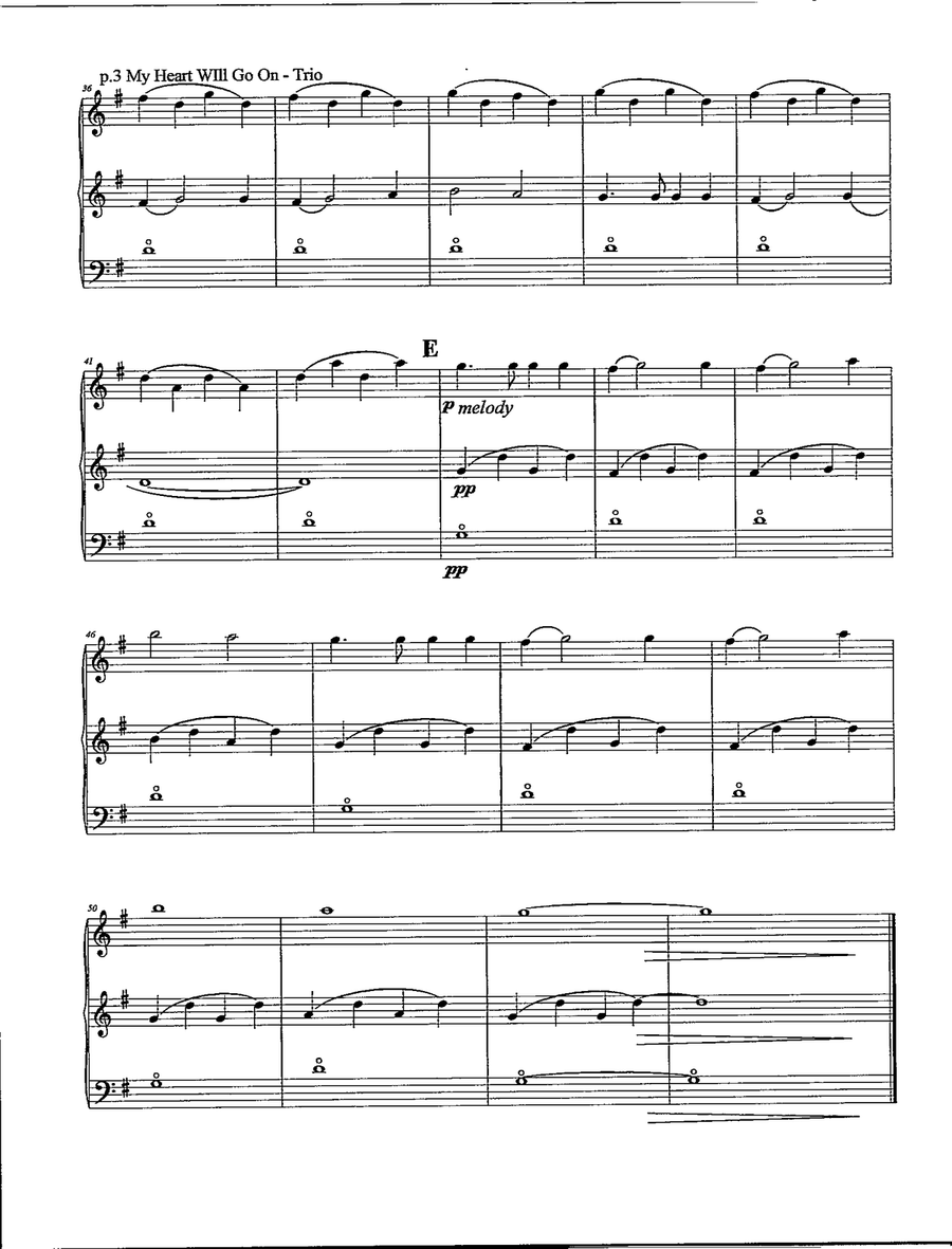 My Heart Will Go On (Love Theme From 'titanic') String Trio scores gallery preview page 4