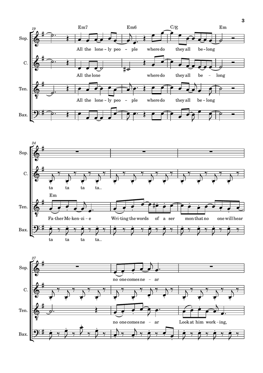 Eleanor Rigby Eleanor Rigby 4-Part scores gallery preview page 3