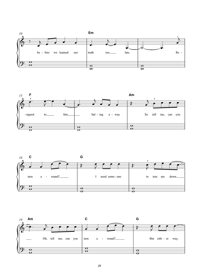 Hold Me While You Wait Easy Piano scores gallery preview page 2