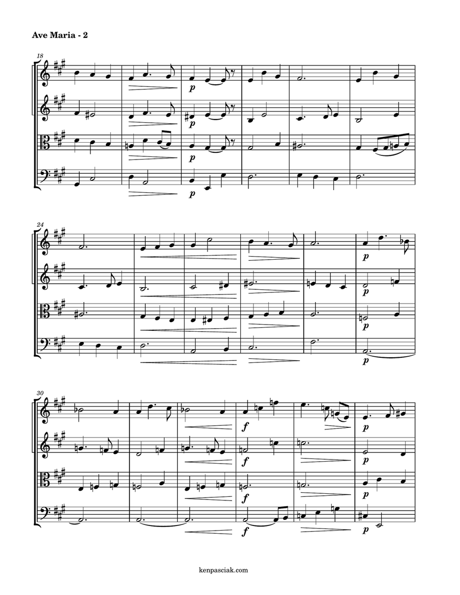 Ave Maria (String Quartet) String Quartet scores gallery preview page 4