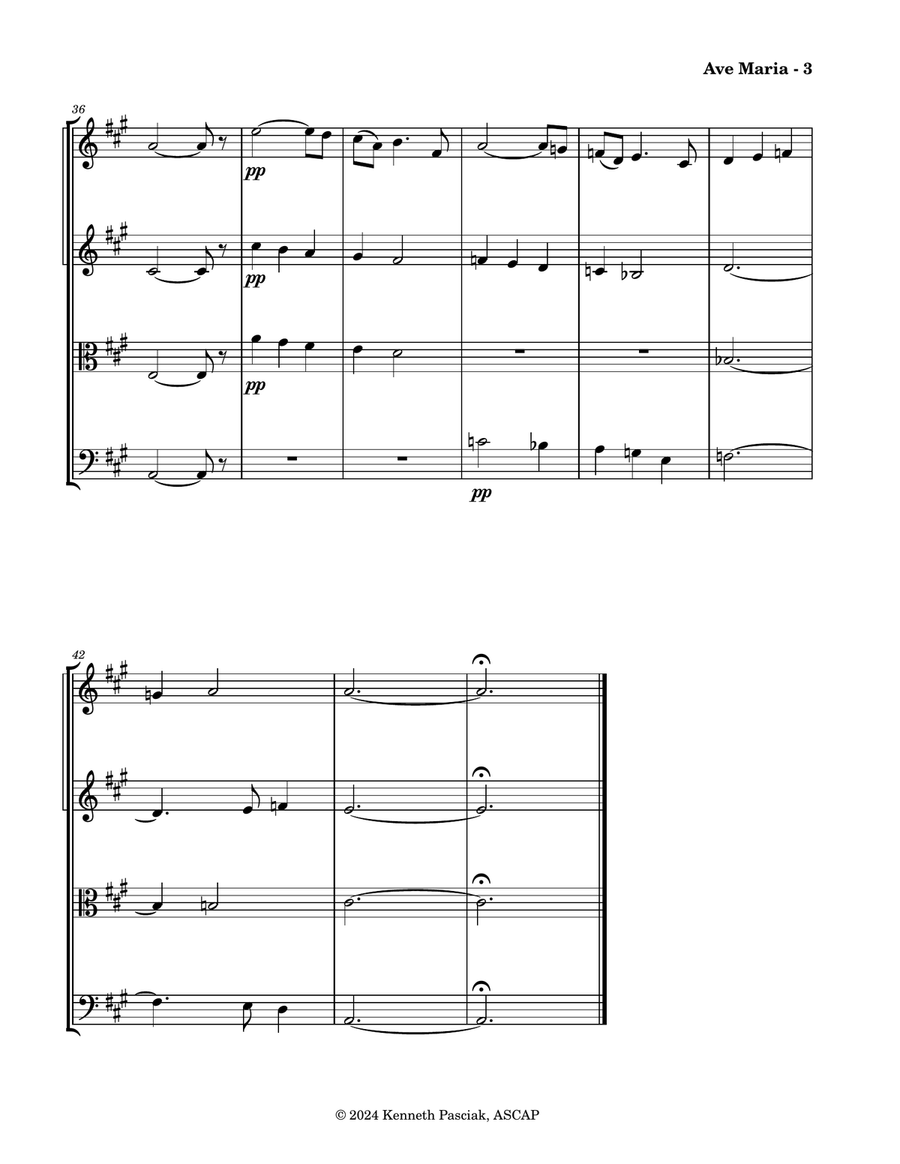 Ave Maria (String Quartet) String Quartet scores gallery preview page 5