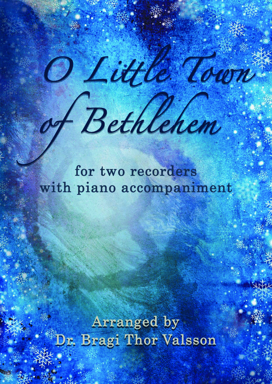 O Little Town of Bethlehem - two Recorders with Piano accompaniment Woodwind Duet scores gallery preview page 1