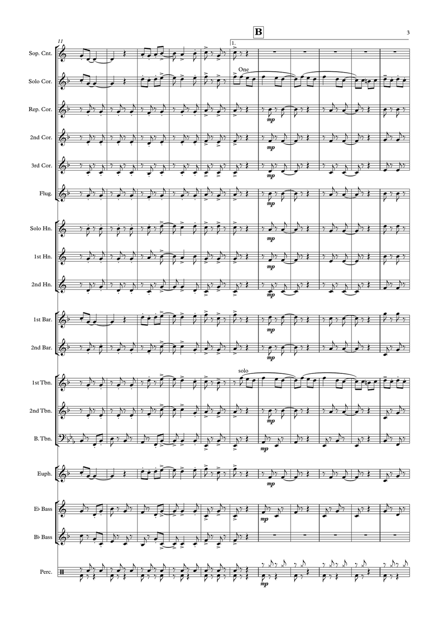 Wallace And Gromit Theme Brass Band scores gallery preview page 2