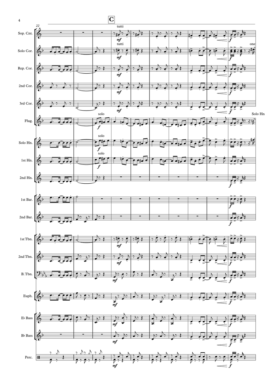 Wallace And Gromit Theme Brass Band scores gallery preview page 3