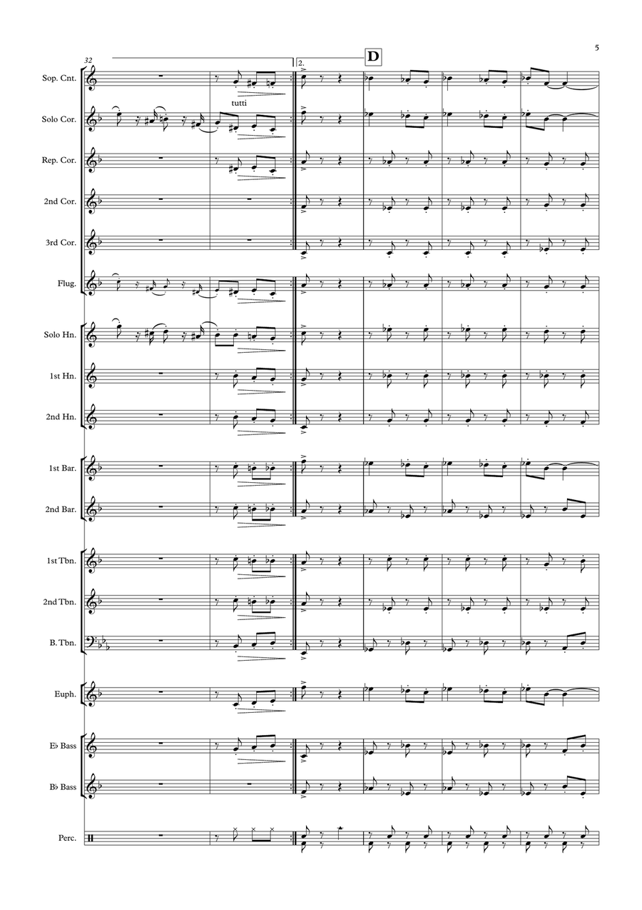 Wallace And Gromit Theme Brass Band scores gallery preview page 4