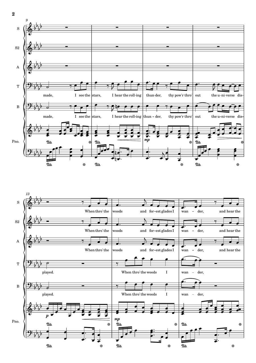 Then Sings My Soul (How Great Thou Art) 4-Part scores gallery preview page 2