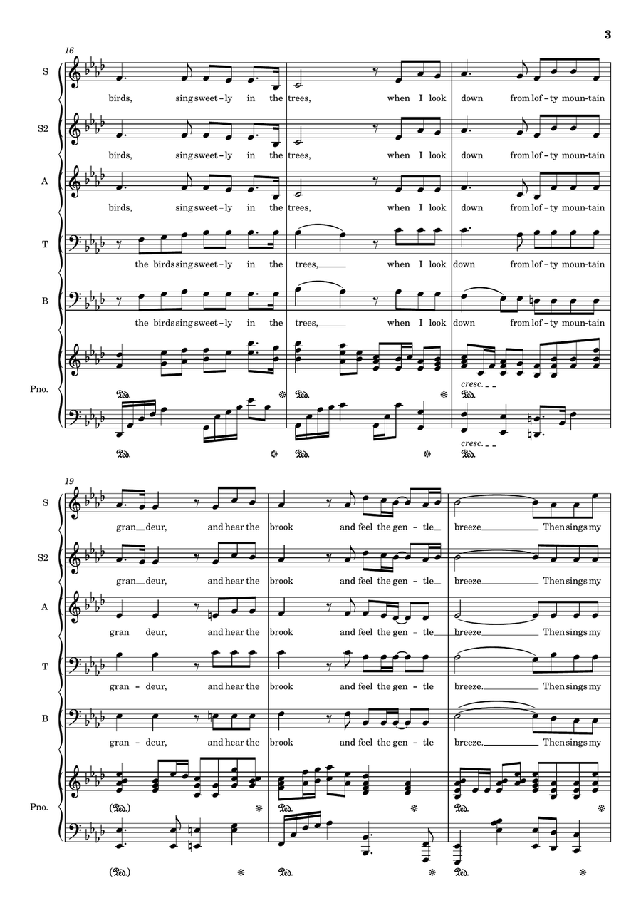 Then Sings My Soul (How Great Thou Art) 4-Part scores gallery preview page 3