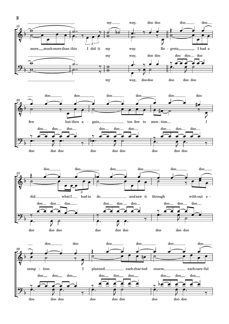 My Way My Way TTBB scores gallery preview page 2