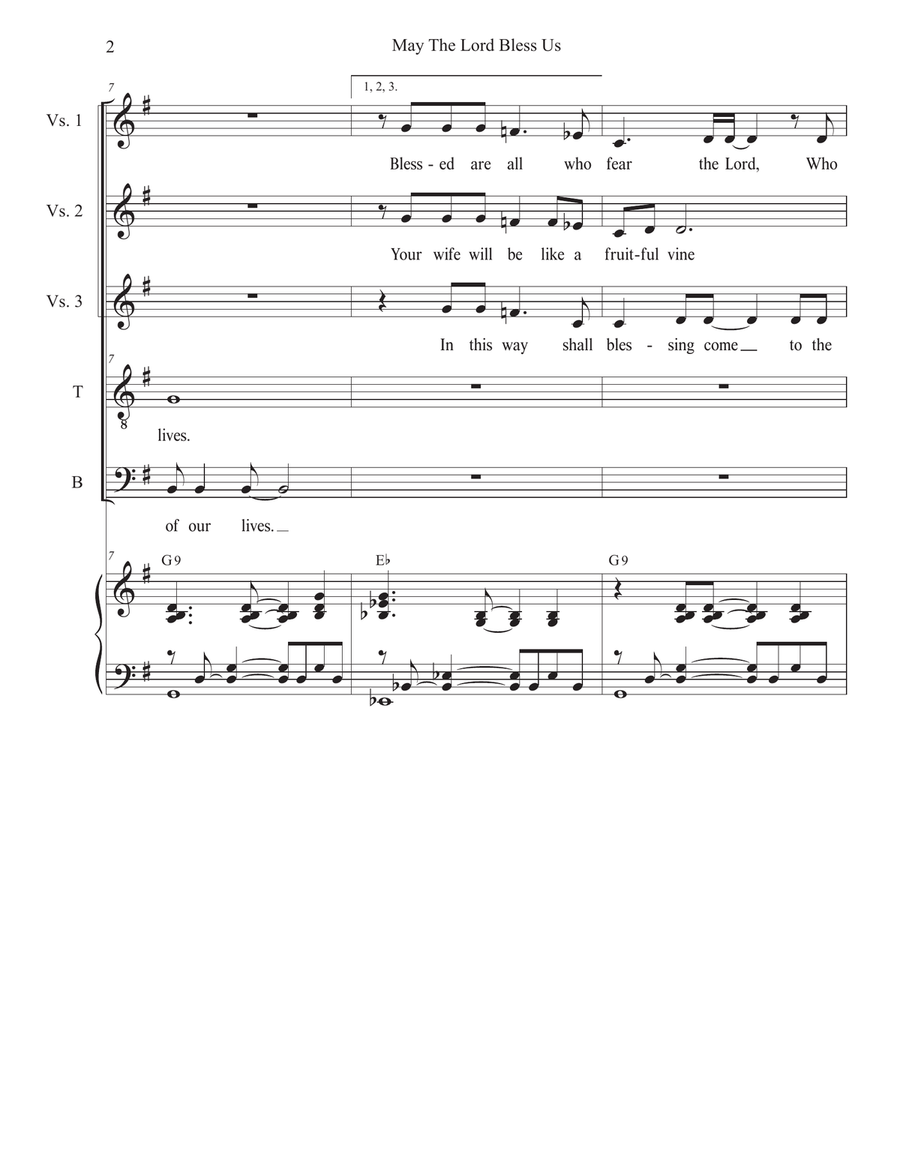 May The Lord Bless Us (2-part choir - (TB) TB scores gallery preview page 2