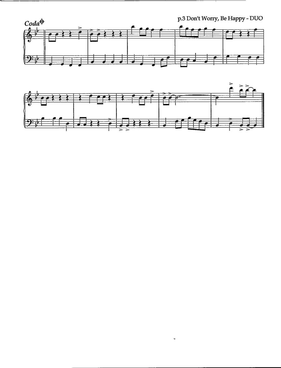 Don't Worry, Be Happy String Duet scores gallery preview page 4