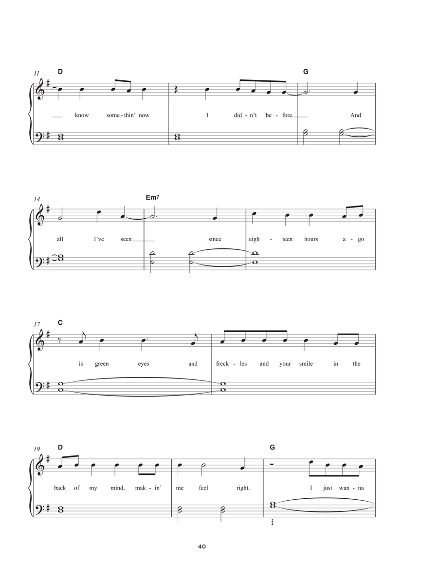 Everything Has Changed (feat. Ed Sheeran) Easy Piano scores gallery preview page 2