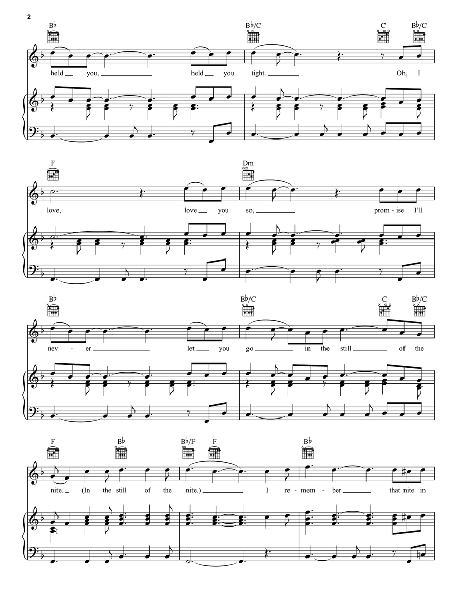 In The Still Of The Nite (I'll Remember) Piano, Vocal, Guitar scores gallery preview page 2