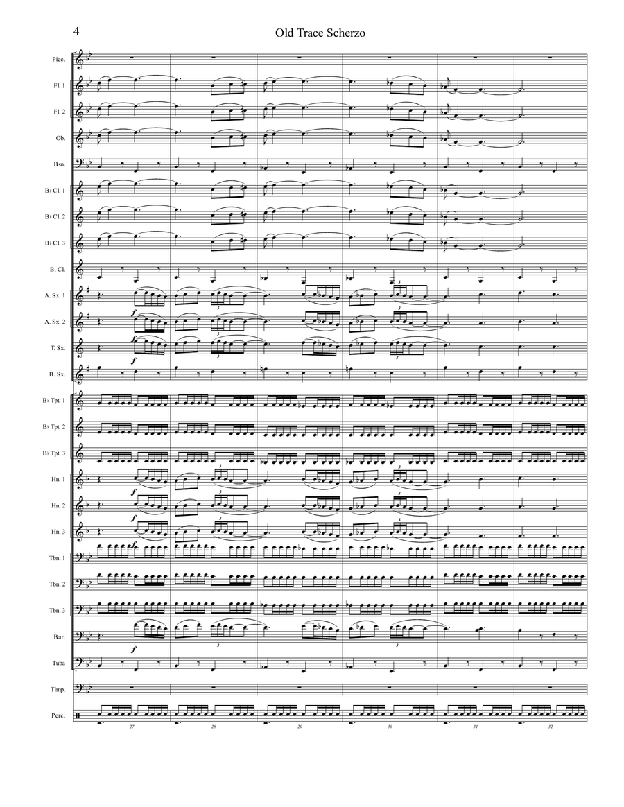 Old Trace Scherzo Concert Band scores gallery preview page 4