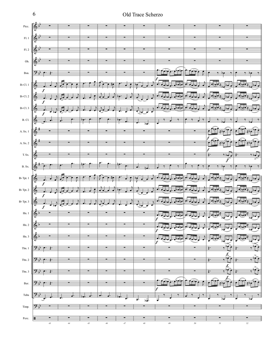 Old Trace Scherzo Concert Band scores gallery preview page 6