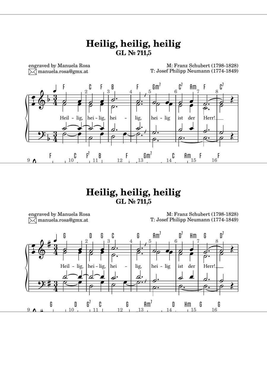 Heilig, heilig, heilig (Gotteslob 711 Nr. 5) Piano Method scores gallery preview page 2