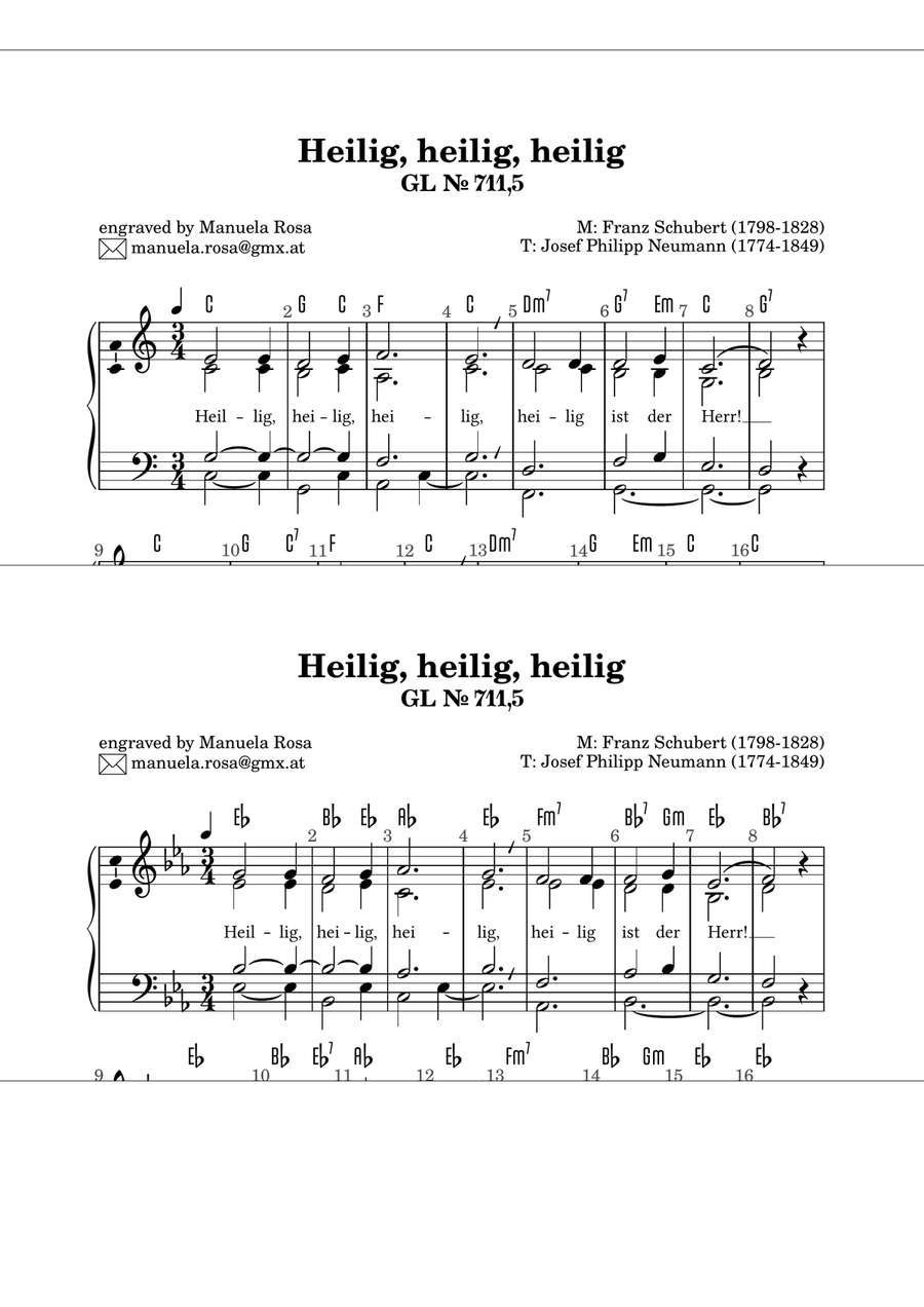 Heilig, heilig, heilig (Gotteslob 711 Nr. 5) Piano Method scores gallery preview page 3