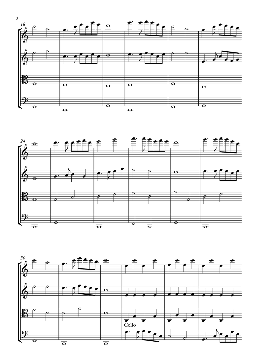 What A Friend We Have In Jesus String Quartet scores gallery preview page 2