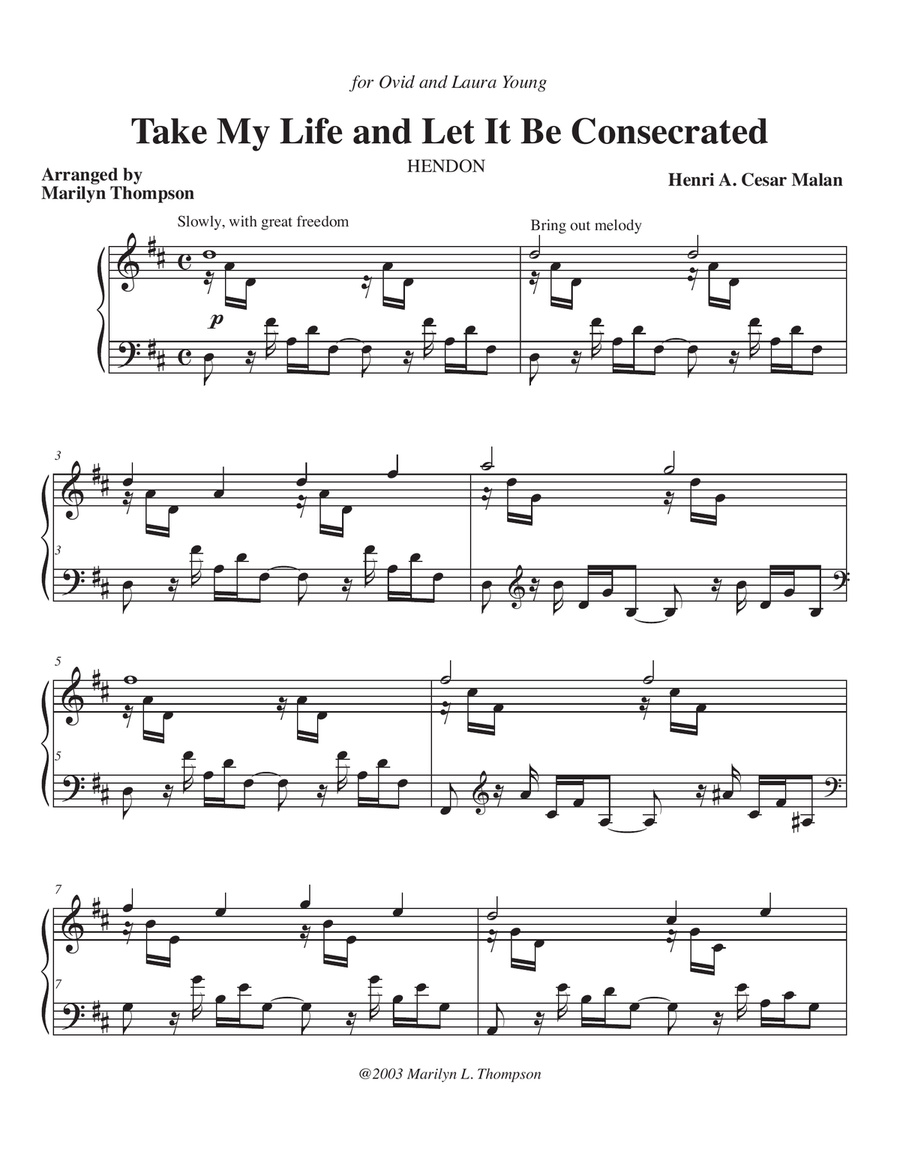 Take My Life and Let It Be Consecrated Piano Solo scores gallery preview page 2