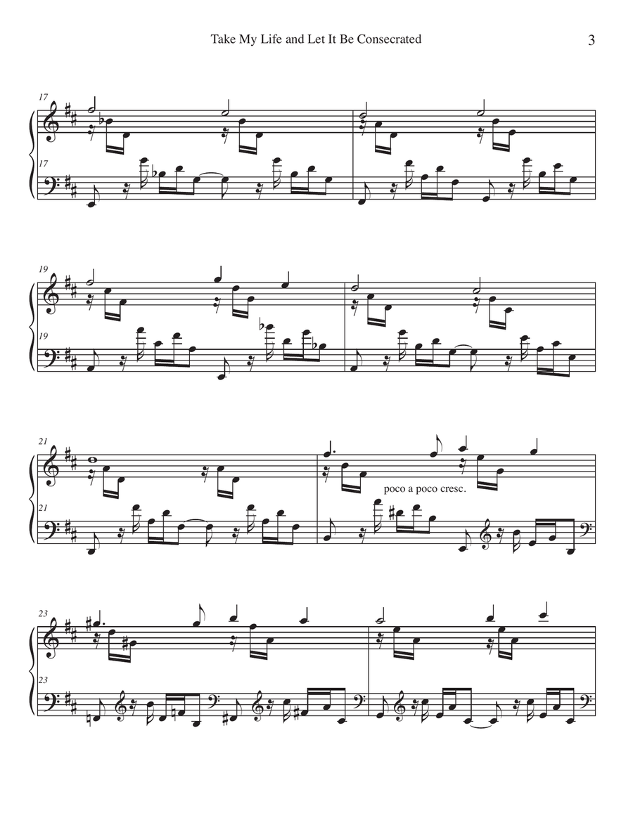 Take My Life and Let It Be Consecrated Piano Solo scores gallery preview page 4