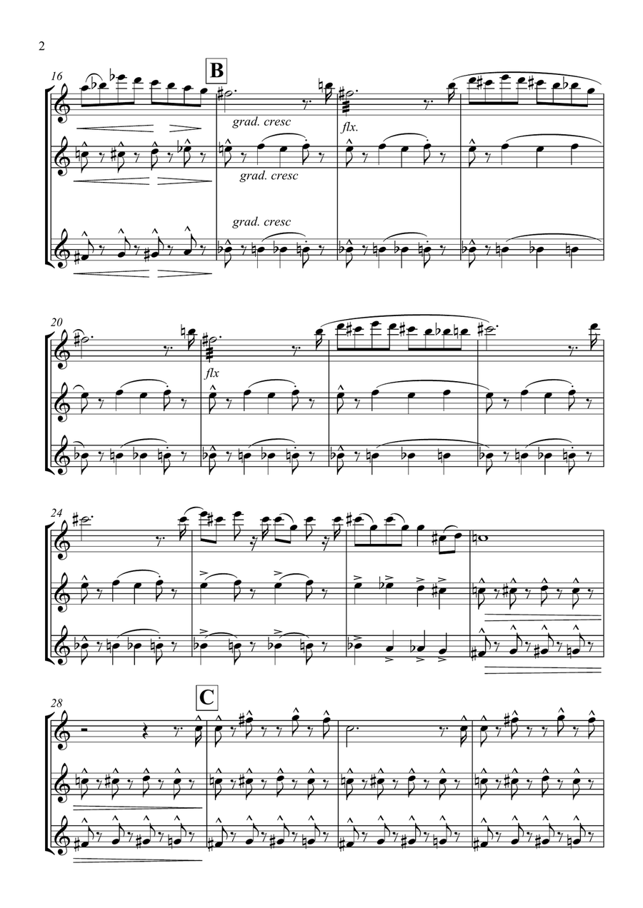 A March of Mendacity A March of Mendacity Flute Trio scores gallery preview page 3