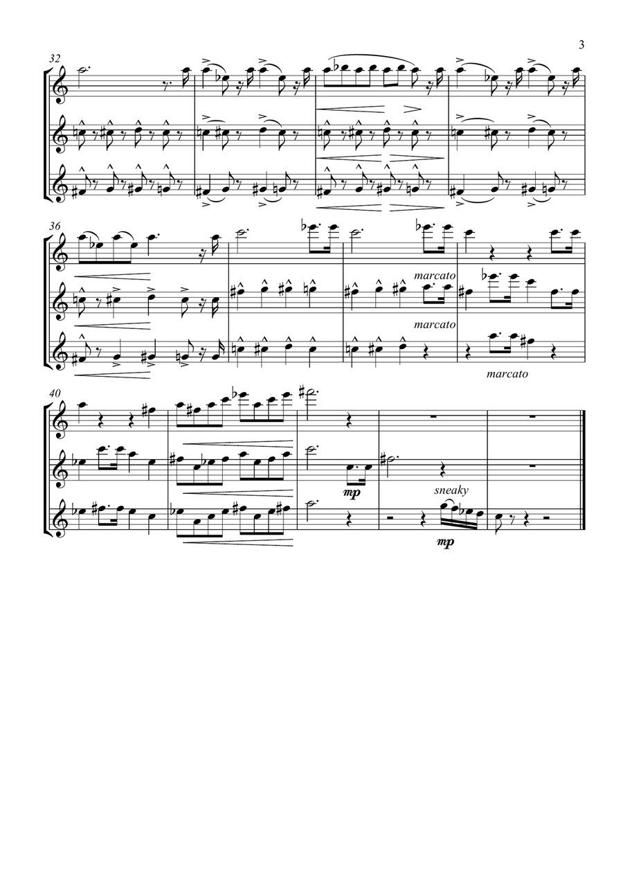 A March of Mendacity A March of Mendacity Flute Trio scores gallery preview page 4