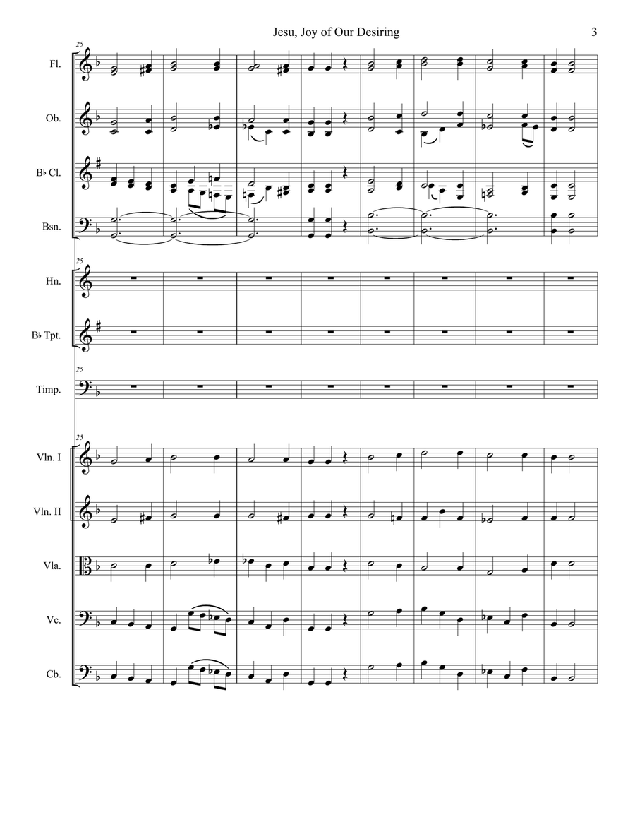 Jesu, Joy of Our Desiring Full Orchestra scores gallery preview page 5
