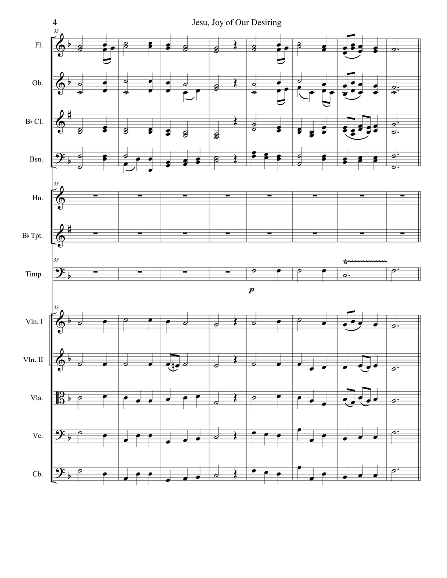 Jesu, Joy of Our Desiring Full Orchestra scores gallery preview page 6