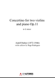 Concertino for two violins and piano in G, minor op.11