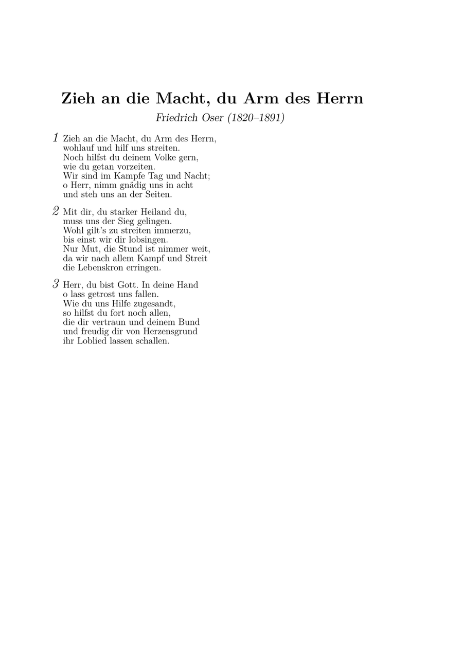 Zieh an die Macht, du Arm des Herrn (Gotteslob 304 - alte Numerierung!) Piano Method scores gallery preview page 3