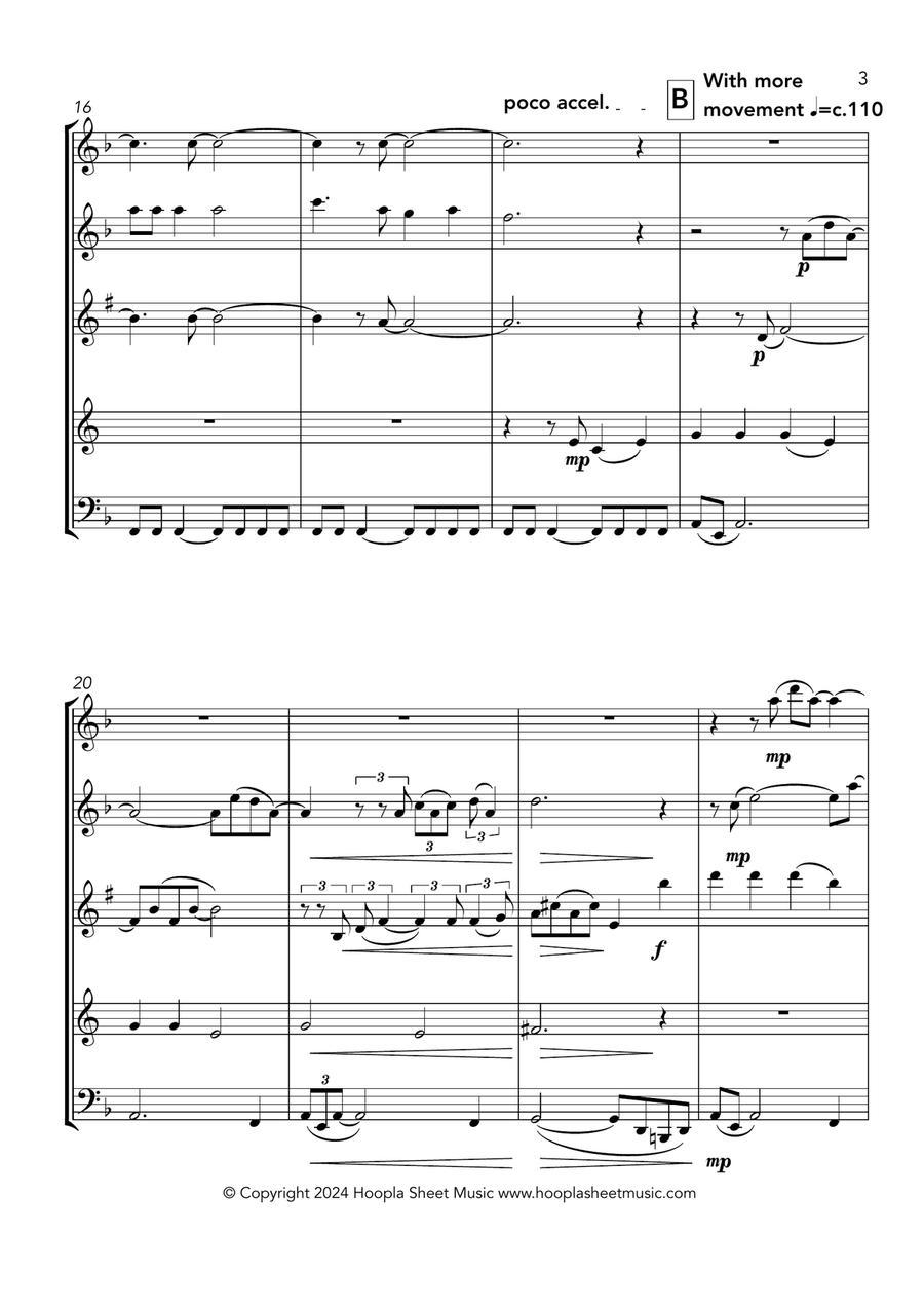 Nobody Knows the Trouble I've Seen Woodwind Quintet scores gallery preview page 3