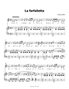 La farfalletta, by Bellini, in F Major Piano, Vocal scores gallery preview page 3
