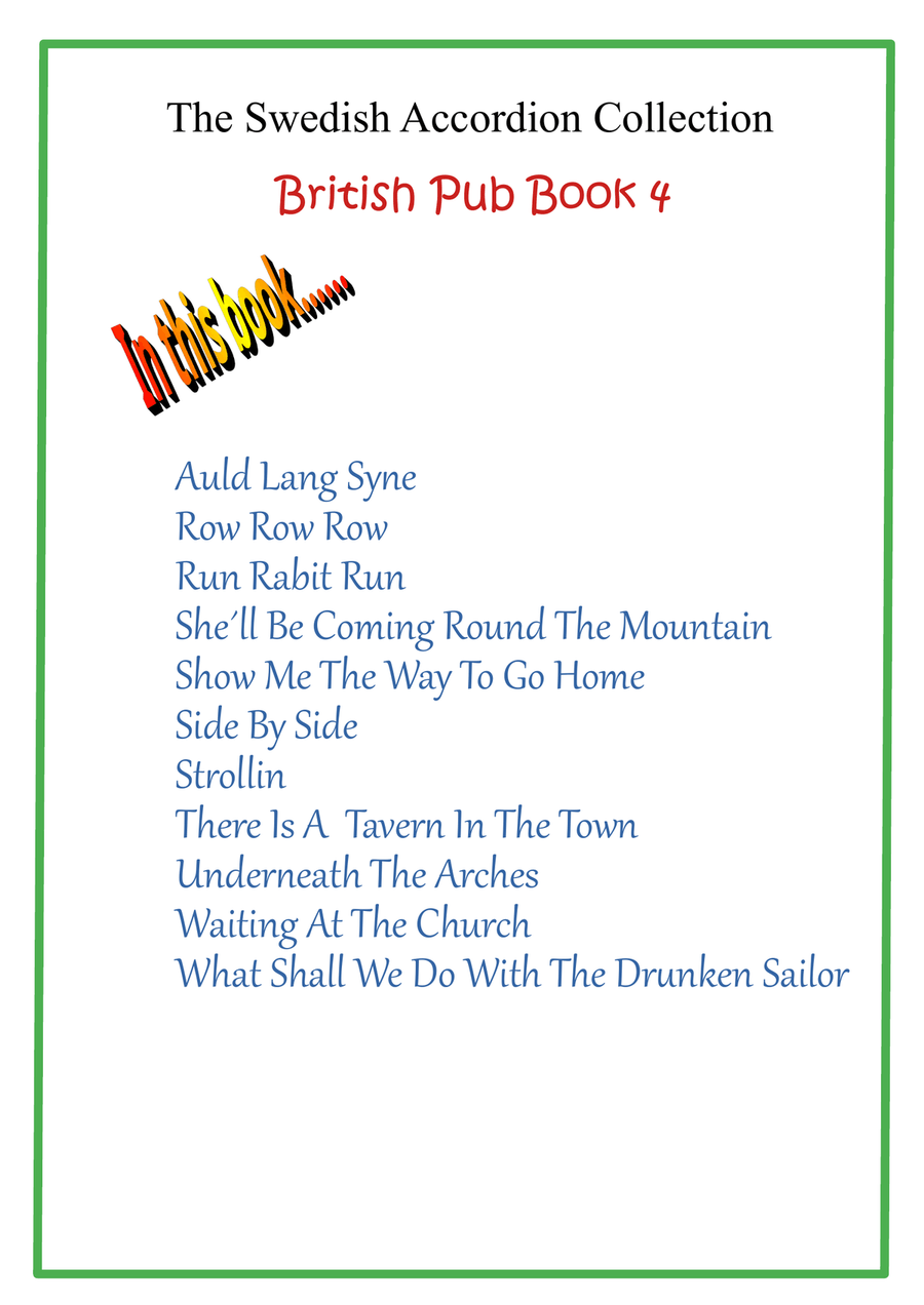British Pub Accordion Music Book 4 Accordion scores gallery preview page 3