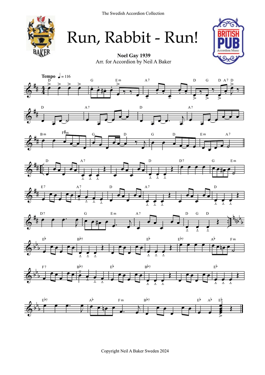 British Pub Accordion Music Book 4 Accordion scores gallery preview page 6