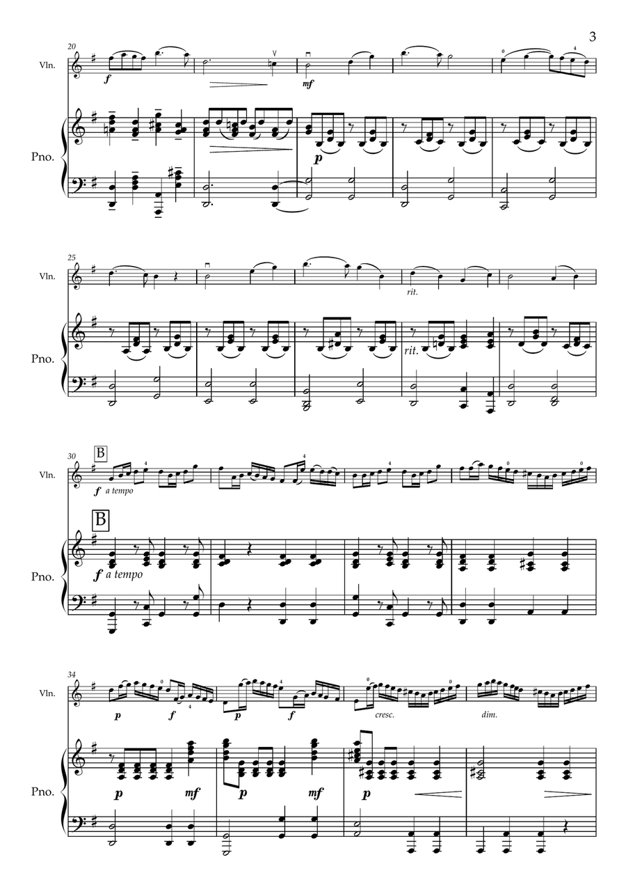 Concertino nº4, Op.8, for violin and piano Violin Solo scores gallery preview page 3