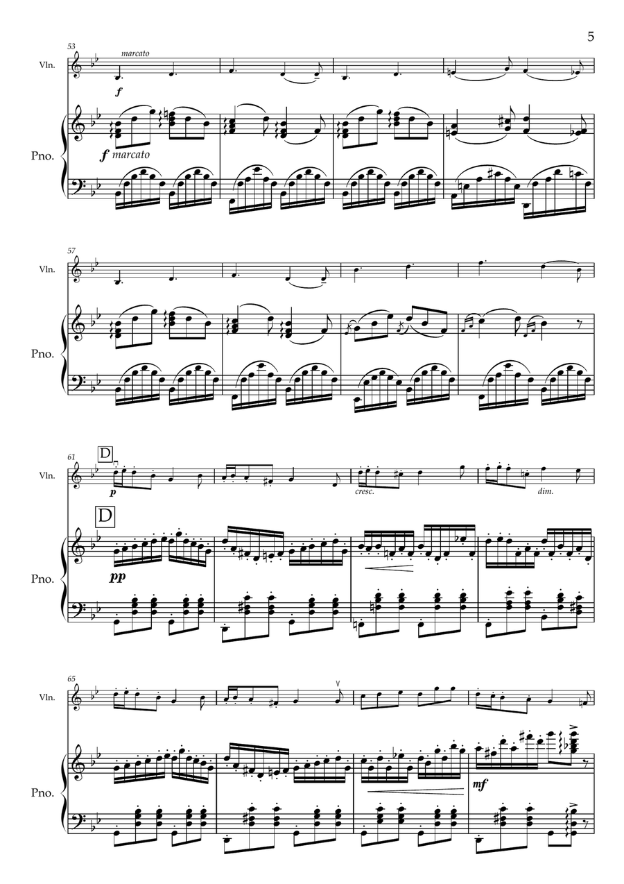 Concertino nº4, Op.8, for violin and piano Violin Solo scores gallery preview page 5