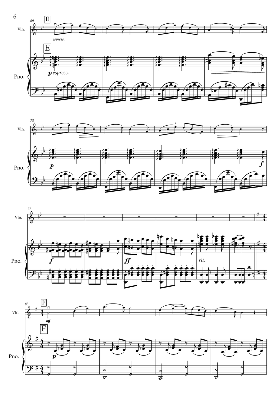 Concertino nº4, Op.8, for violin and piano Violin Solo scores gallery preview page 6