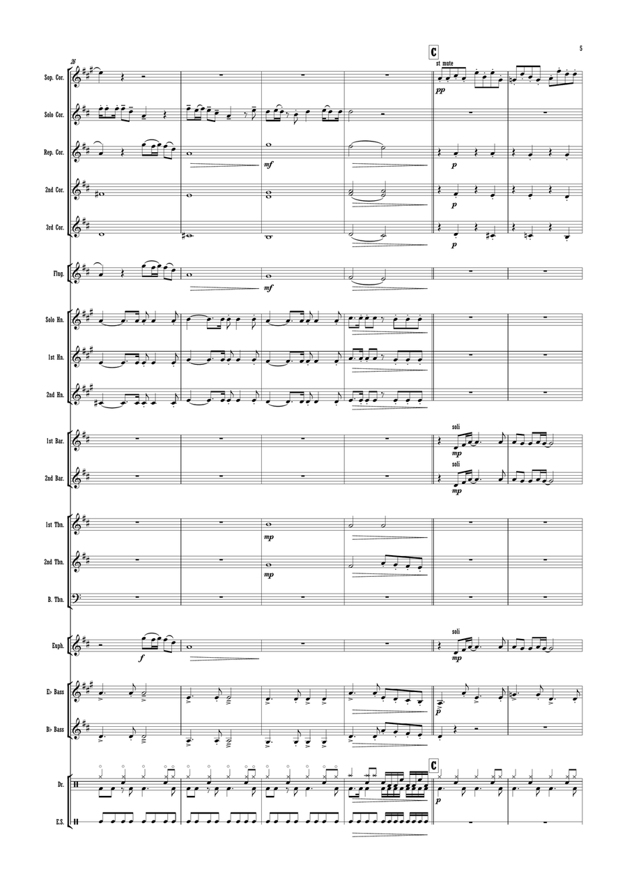 My Sentimental Friend Brass Band scores gallery preview page 5