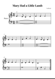 Mary Had a Little Lamb - EASY Piano mini preview