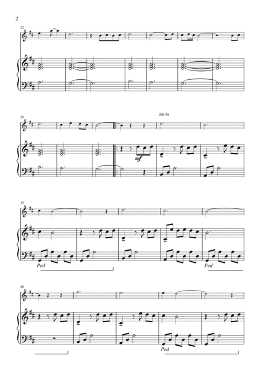 I Giorni - (Ludovico Einaudi) - Violin & Piano - arr. Rafael Dengra Violin Solo scores gallery preview page 2
