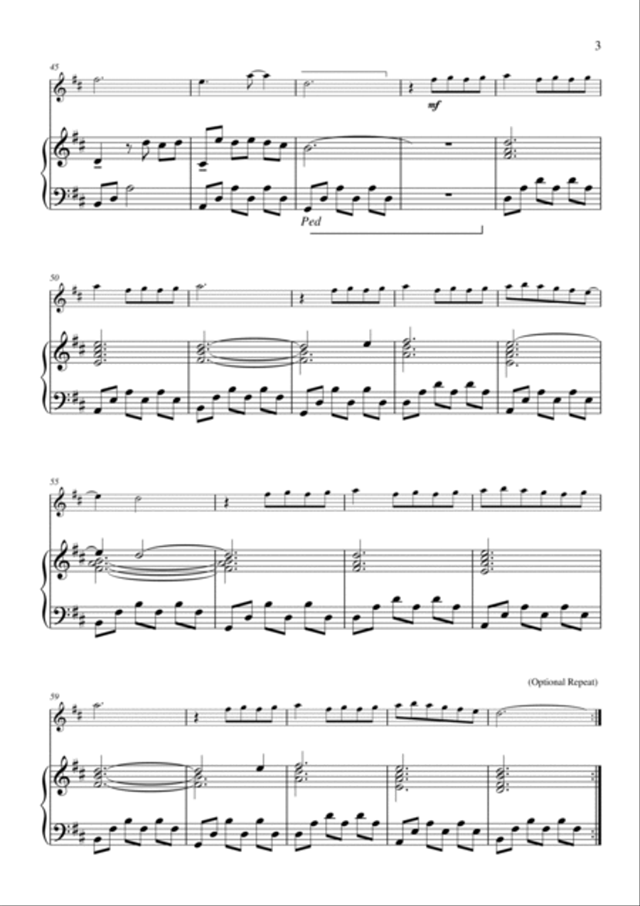 I Giorni - (Ludovico Einaudi) - Violin & Piano - arr. Rafael Dengra Violin Solo scores gallery preview page 3