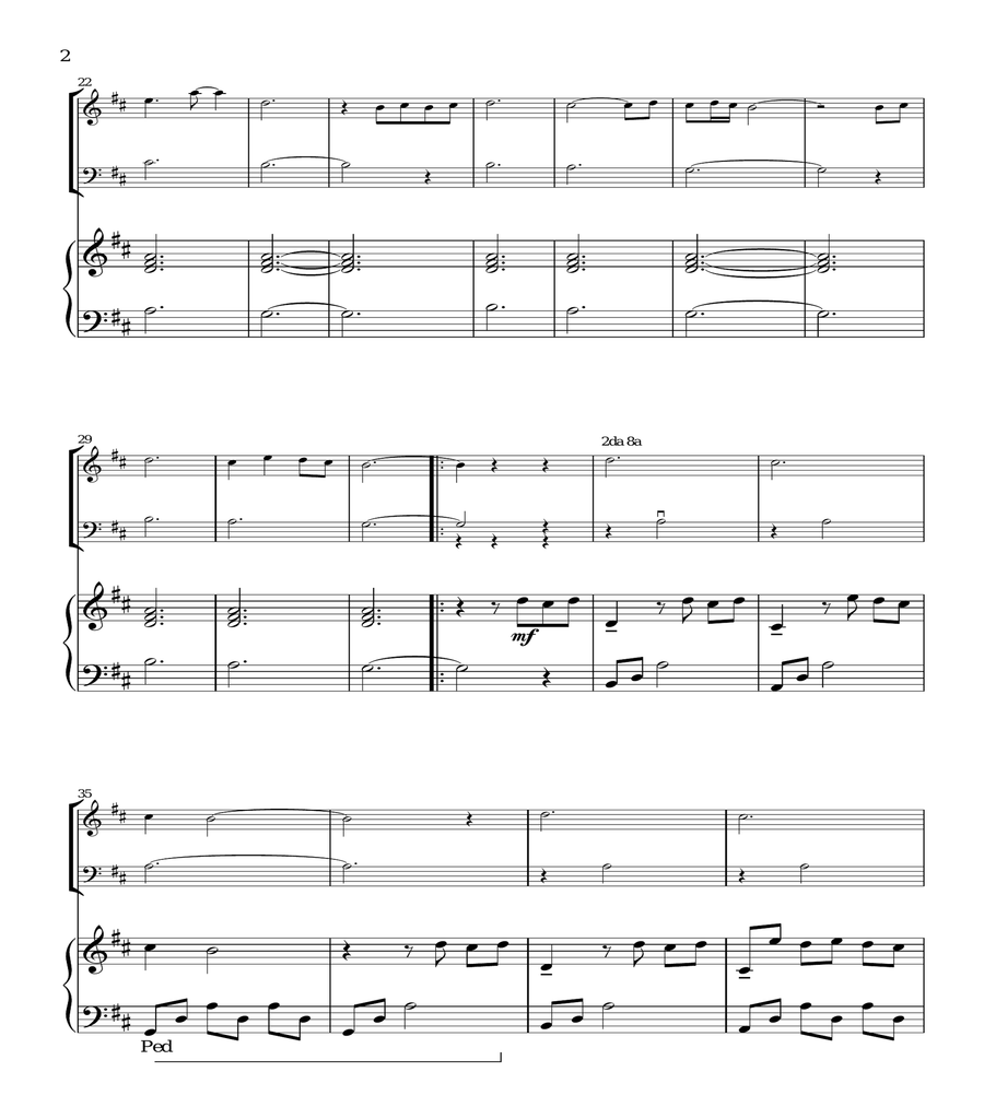 I Giorni - (Ludovico Einaudi) - Violin, Cello & Piano Trio - arr. Rafael Dengra Piano Trio scores gallery preview page 2