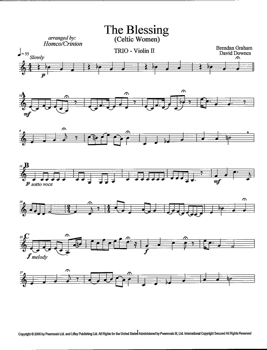 The Blessing The Blessing String Trio scores gallery preview page 4