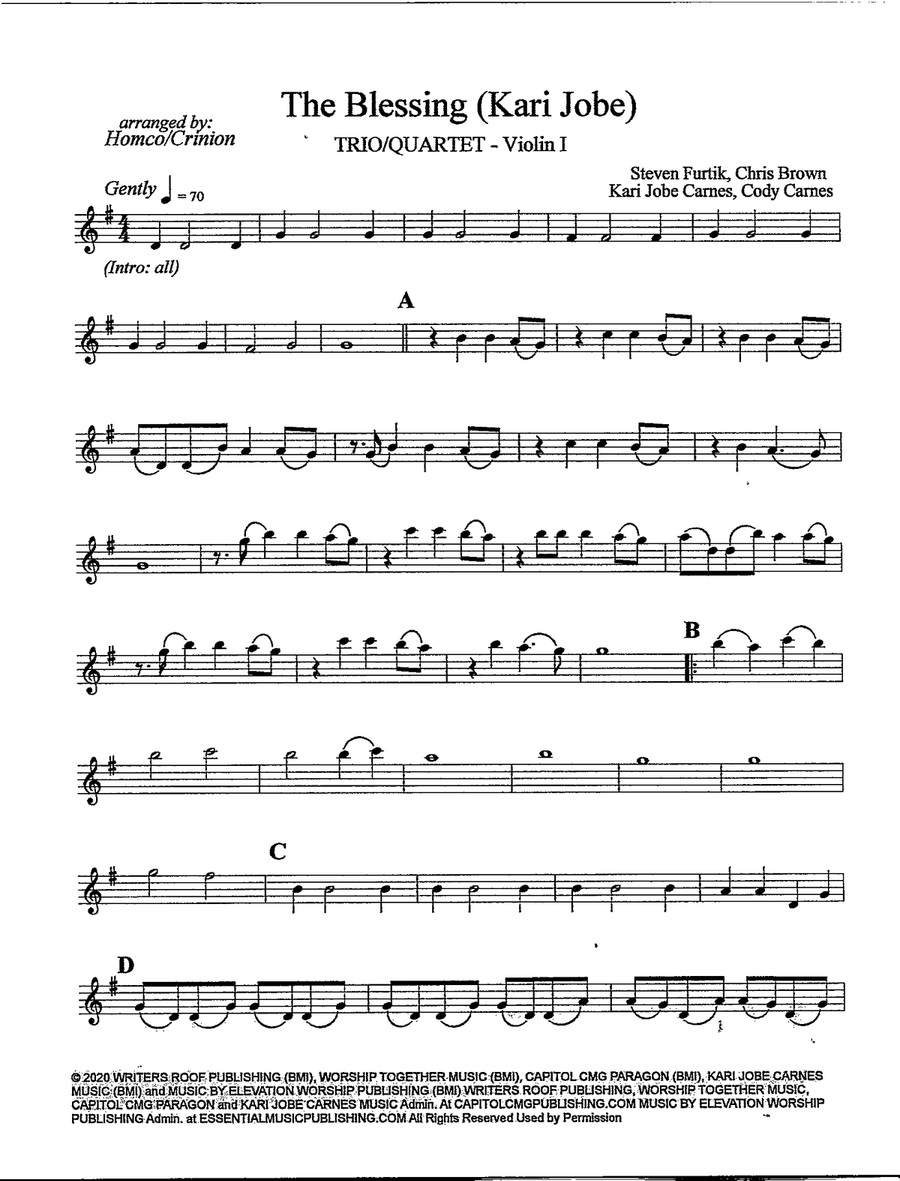 The Blessing String Trio scores gallery preview page 6