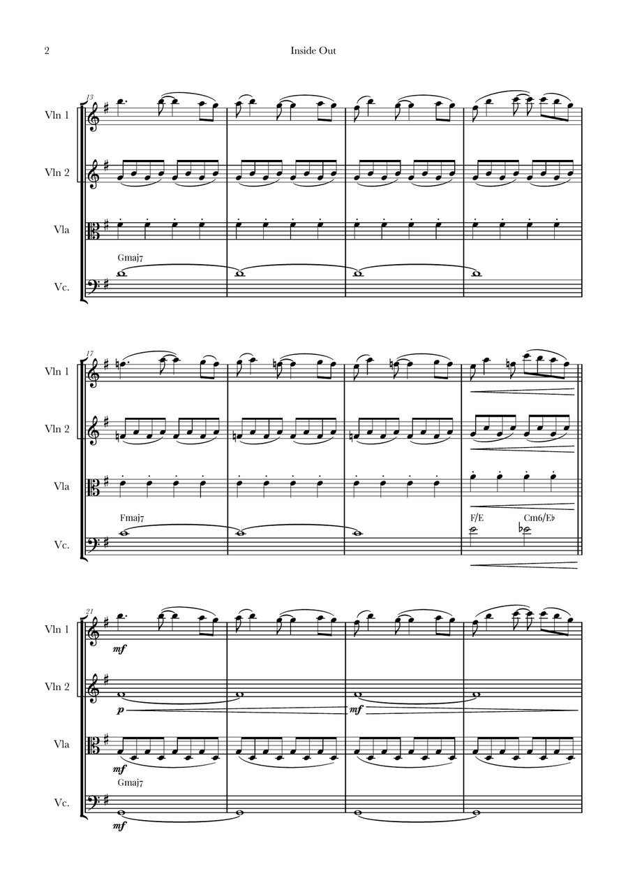 Bundle Of Joy String Quartet scores gallery preview page 2