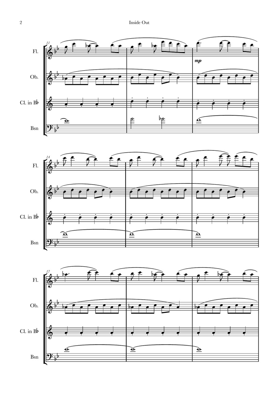 Bundle Of Joy Woodwind Quartet scores gallery preview page 2