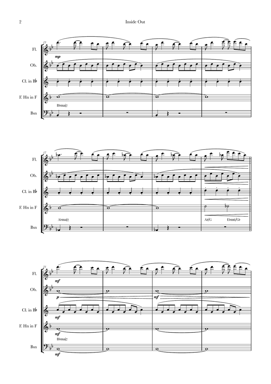 Bundle Of Joy Woodwind Quintet scores gallery preview page 2