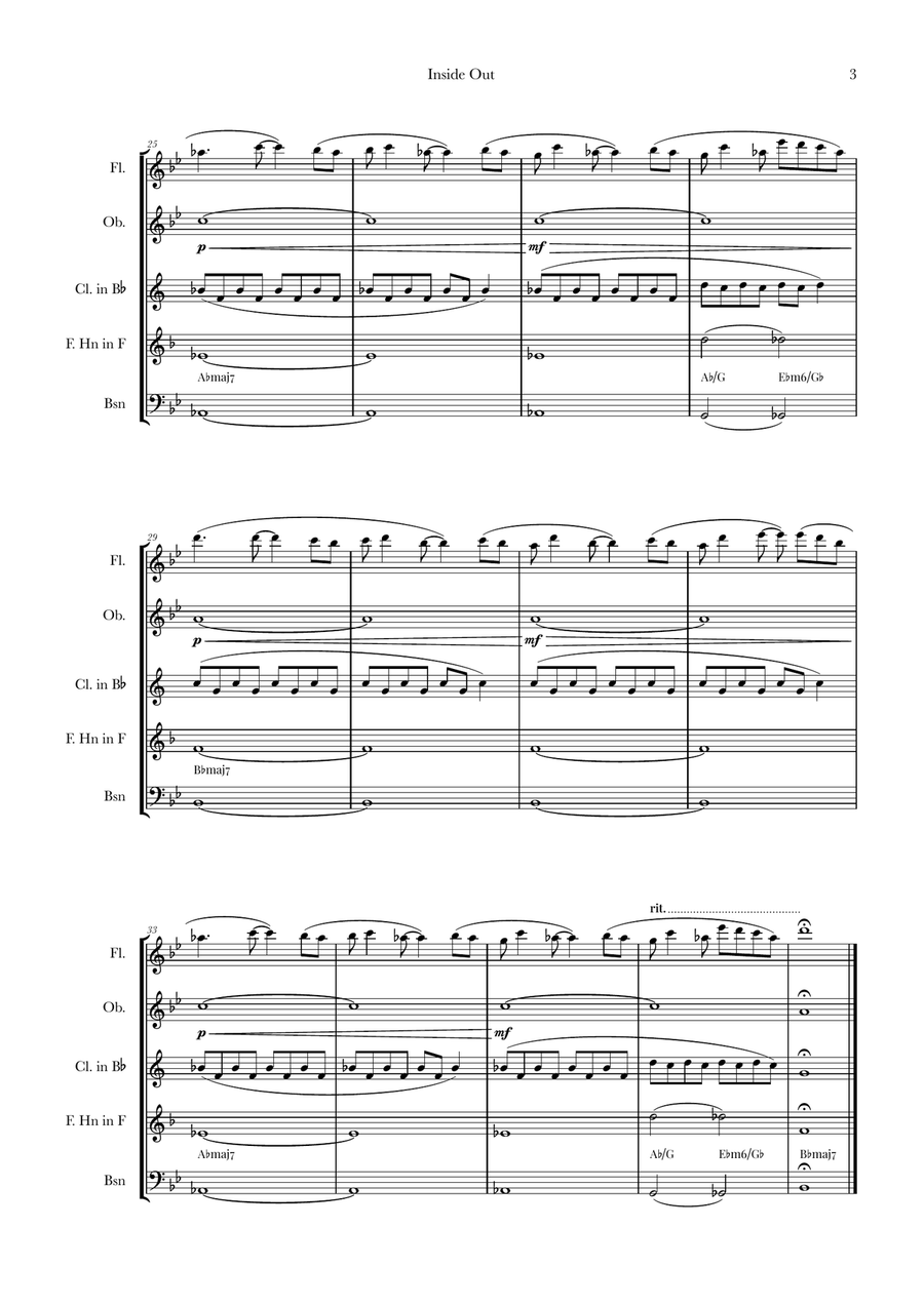 Bundle Of Joy Woodwind Quintet scores gallery preview page 3